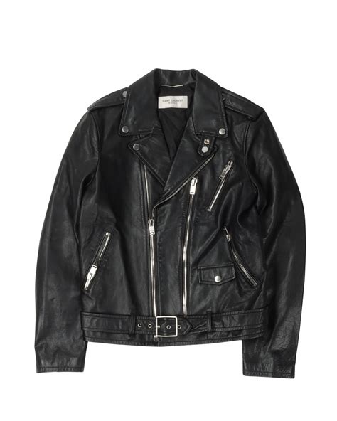 Saint Laurentv L17 Double Rider Leather Jacket .